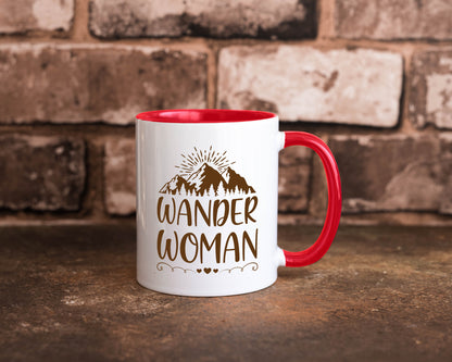 Wander Woman | Berge Herzen Geschenk Familie Geschenkidee lustiger Spruch Tasse