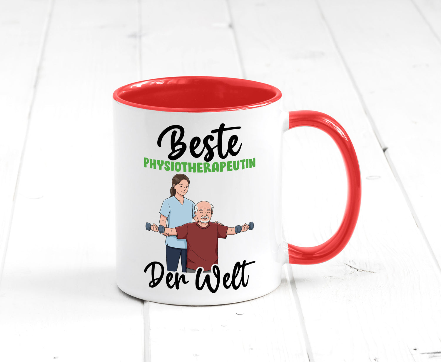Beste Physiotherapeutin v3 lustig Humor Geschenkidee Geschenk Tasse