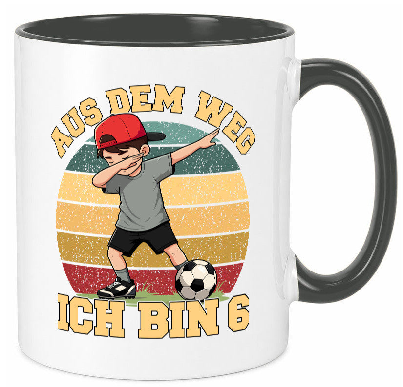 6. Geburtstag | 6 Jahre Fußball Junge Fußballer Geschenk Geschenkidee lustiger Tasse