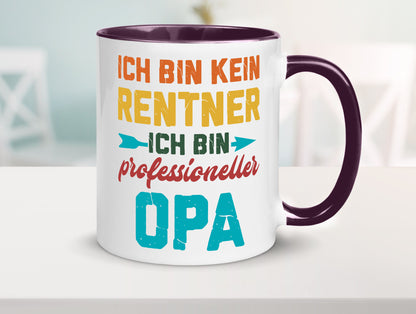 Ich bin Professioneller Opa | Rentner Großvater Geschenkidee Familie Humor Tasse