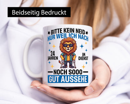 24 Jahre im Dienst | Arbeitsjubiläum Arbeit Geschenkidee Kollegen Büro Humor