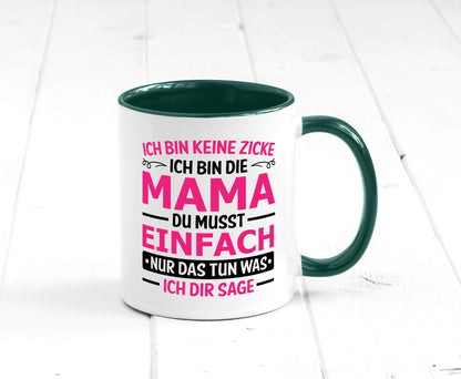 Keine Zicke, Mama | Schleifchen lustiger Spruch Geschenk Familie Geschenkidee