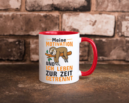 Keine Motivation | Faultier Tasse Büro Humor faul Geschenk Arbeit Kollegen