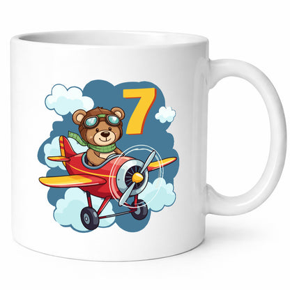 7. Geburtstag | 7 Jahre Kinder Pilot Flugzeug lustiger Spruch Geschenk