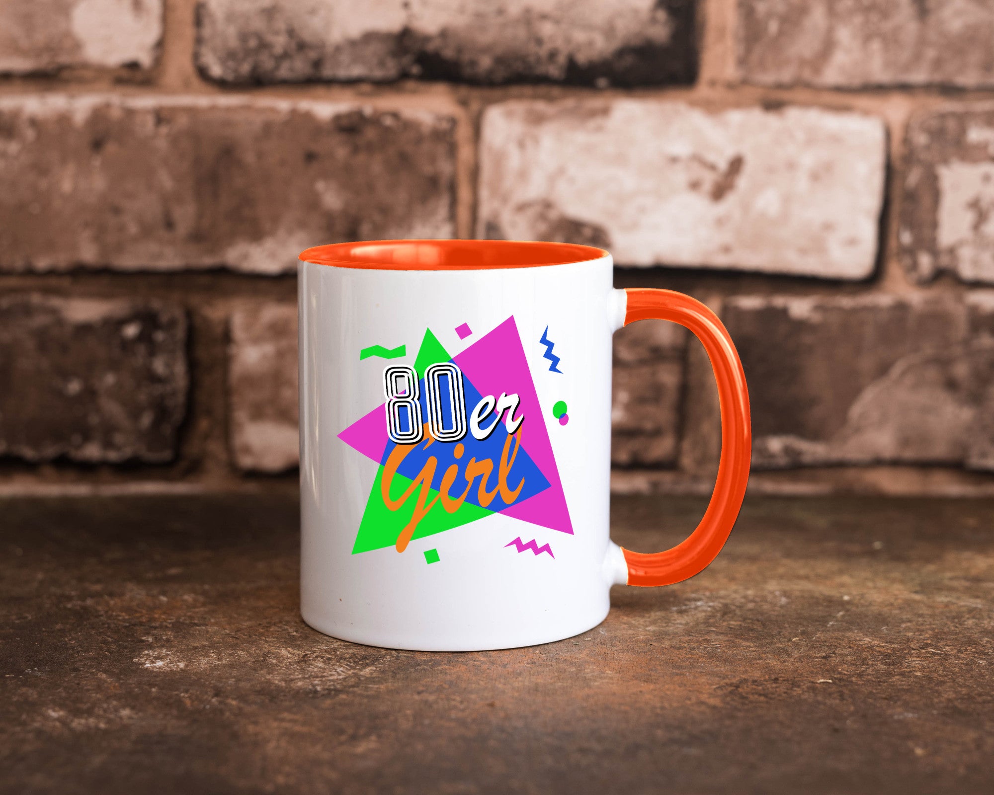 80er Girl - Jahre bunt + verrückt retro Humor Geschenkidee Tasse
