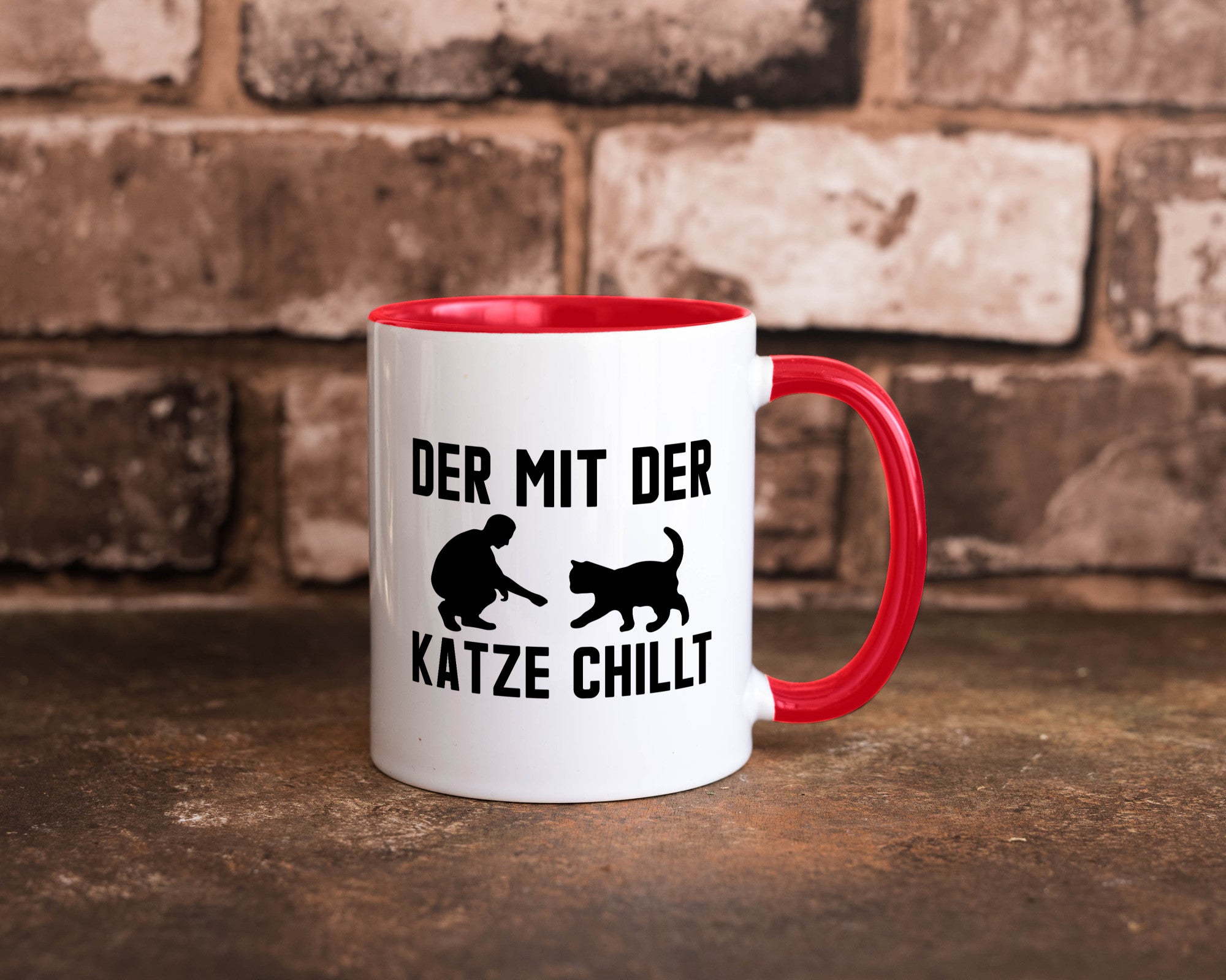 Mit der Katze | Chillen Katzenliebhaber Tierfreund lustiger Spruch Geschenk