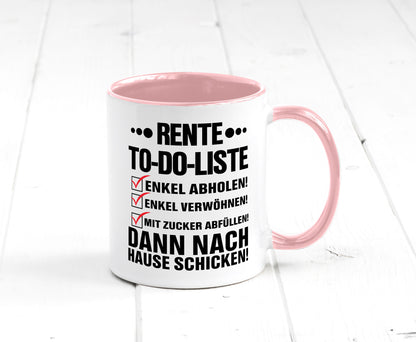 Rente To-Do-Liste | Rentner Tasse Enkel verwöhnen Geschenk Ruhestand Jubiläum