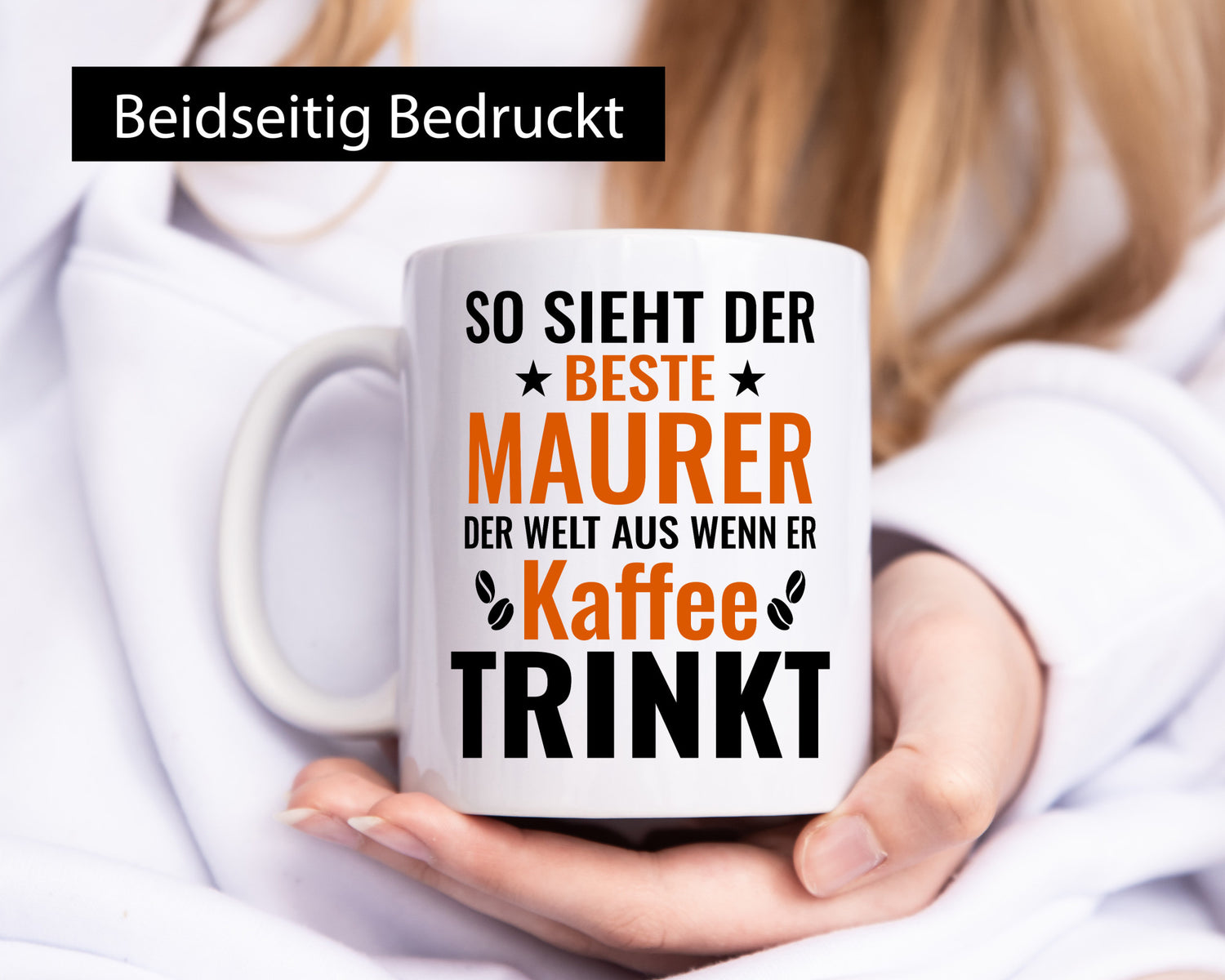 Kaffee trinkt: Maurer | Bau Handwerker Geschenk Humor Geschenkidee lustiger