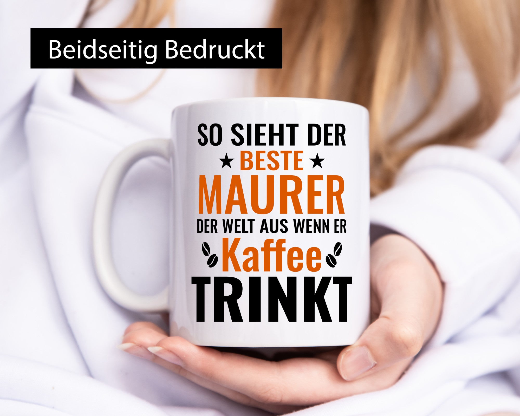 Kaffee trinkt: Maurer | Bau Handwerker Geschenk Humor Geschenkidee lustiger