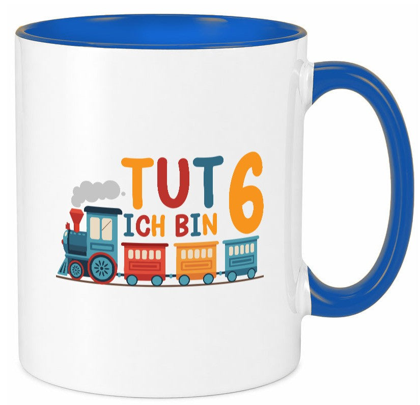 6. Geburtstag | 6 Jahre Eisenbahn Zug junge lustiger Spruch Geschenk Tasse