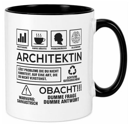 Achtung Probleme Architektin | Architektur Büro lustig Arbeit Kollegen Geschenk
