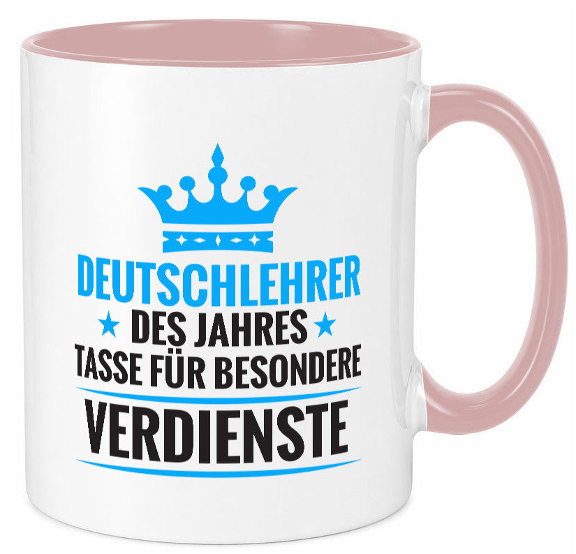 Besonderer Verdienst: Deutschlehrer | Lehrer Schule lustig Humor Geschenkidee Tasse