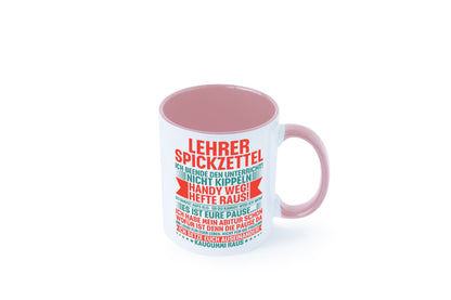 Lehrer Spickzettel | Beruf Tasse lustiger Spruch vl4 lustig Arbeit Kollegen