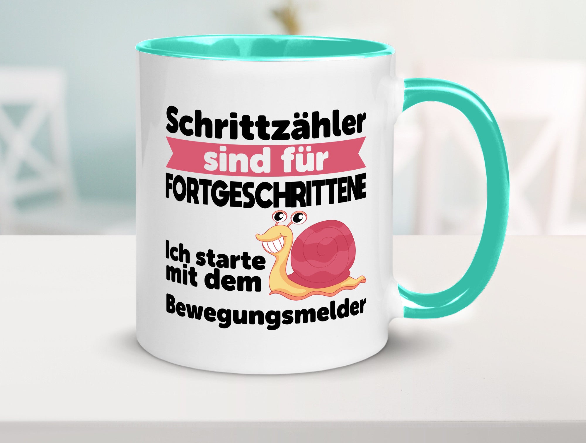 Schrittzähler Fortgeschrittene, Bewegungsmelder | Schnecke Geschenk Humor