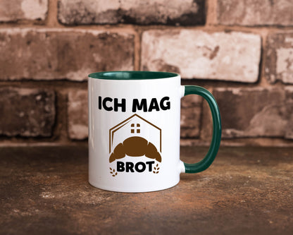 Ich mag Brot | Bäcker backen lustiger Spruch Geschenk Humor Geschenkidee Tasse