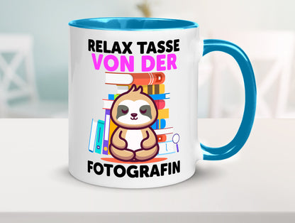 Relax Tasse: Fotografin | Fotografie Kamera Humor Geschenkidee Tasse