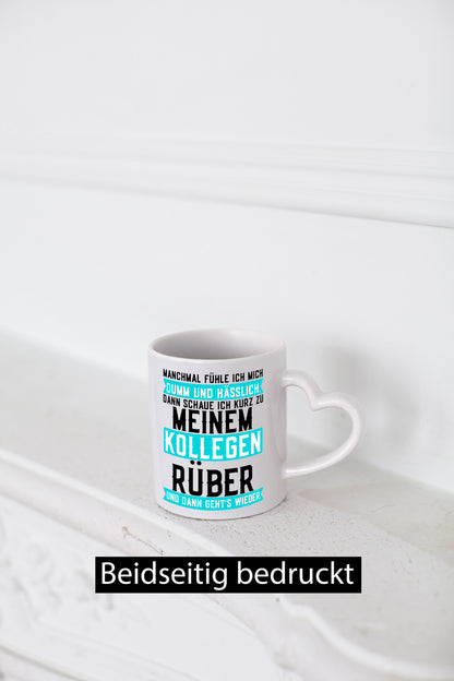 Dumm und hässlich | Kollegen Büro Job Sarkasmus v2 lustig Arbeit Geschenk Tasse