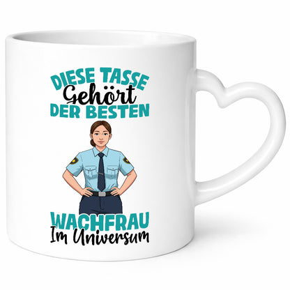 Im Universum: Wachfrau | Wachpersonal Nachtwächter lustig Humor Geschenkidee