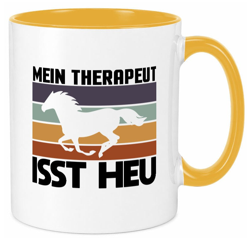 Mein Therapeut isst Heu | Pferd Pferdeliebhaber Humor Geschenkidee Tasse