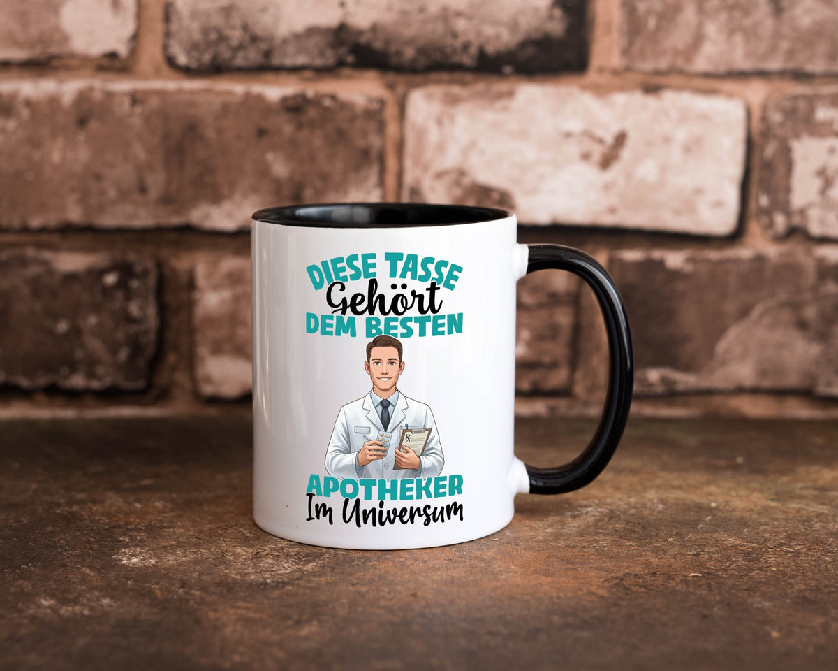 Im Universum: Apotheker | Apotheke Pharmazie Geschenkidee Humor Tasse