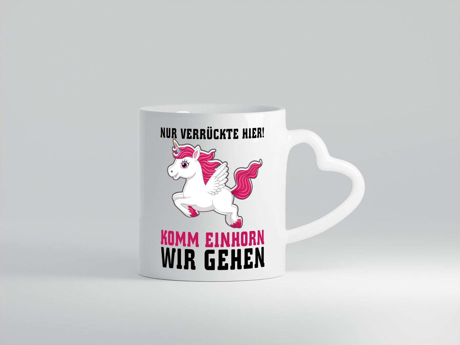 Komm Einhorn wir gehen lustig Humor Geschenkidee Geschenk Tasse