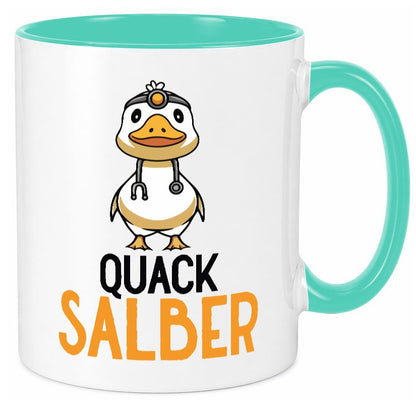 Quacksalber | witzige Ente Comic Arzt Ãrztin v2 Geschenkidee Humor Tasse