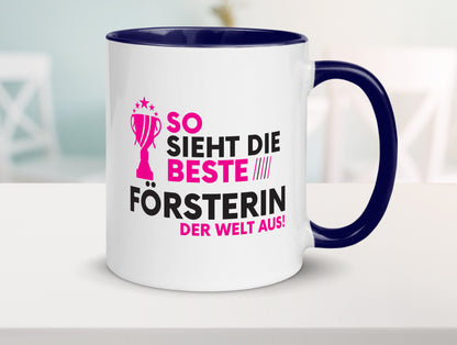 Die Weltbeste Försterin | Forst Arbeit Humor Kollegen Büro Geschenkidee Tasse