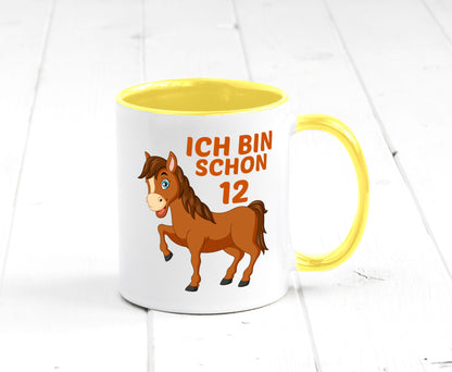 12. Geburtstag | Ich bin schon 12 Pferde Pony Geschenkidee Humor Tasse