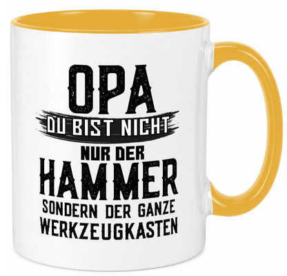 Opa ist der Hammer | Großvater Tasse Werkzeugkasten lustig Familie Geschenkidee