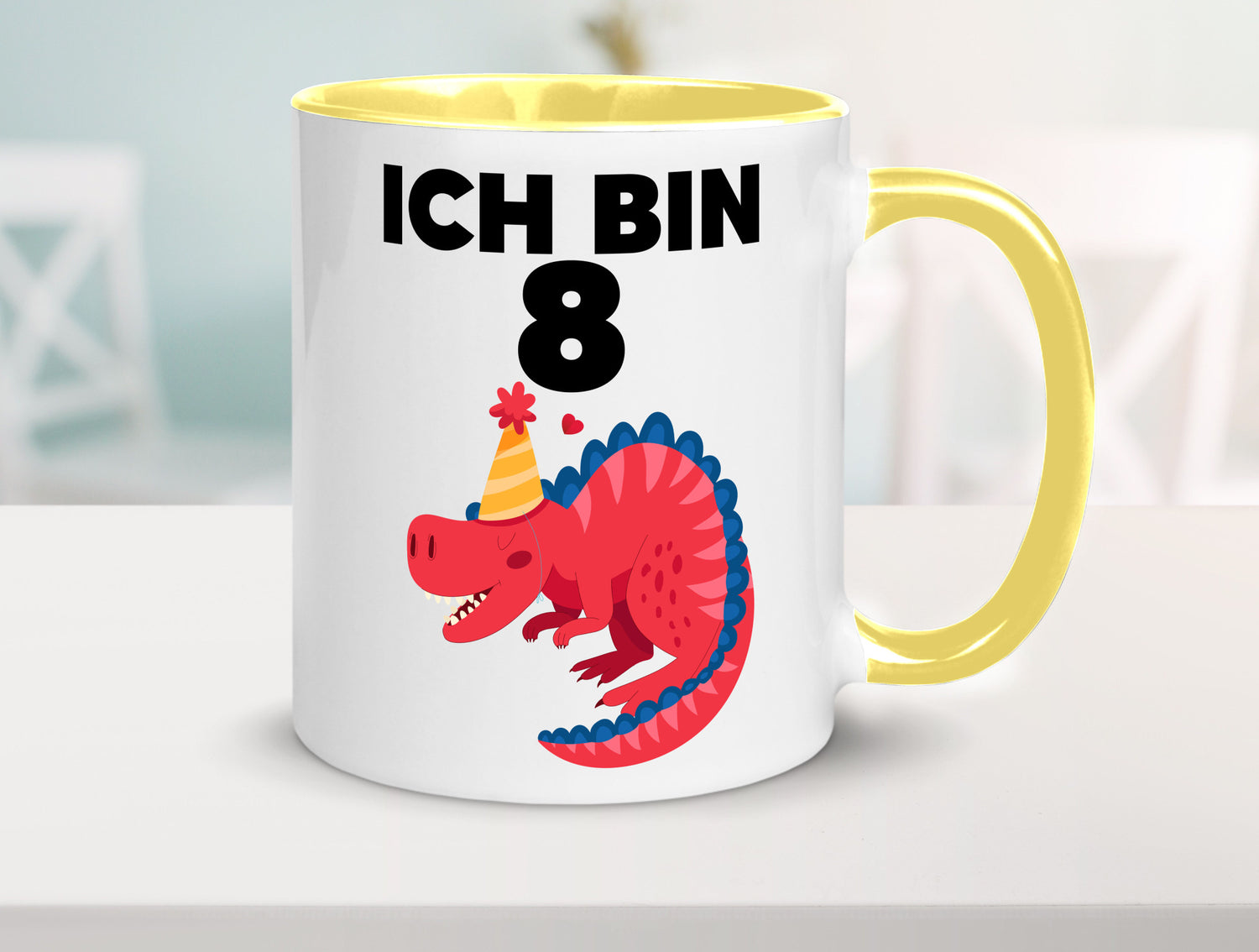8. Geburtstag | Dino Dinosaurier 8 Jahre lustig Geschenkidee Geschenk Tasse