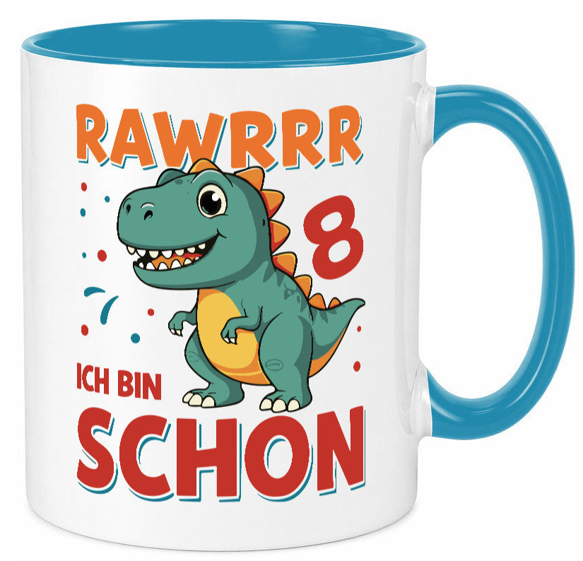 8. Geburtstag | 8 Jahre Raw ich bin schon T-Rex Geschenk Geschenkidee lustiger