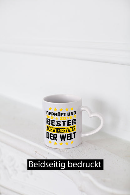Geprüft und Sicher bester Schwiegervater der Welt lustiger Spruch Geschenk