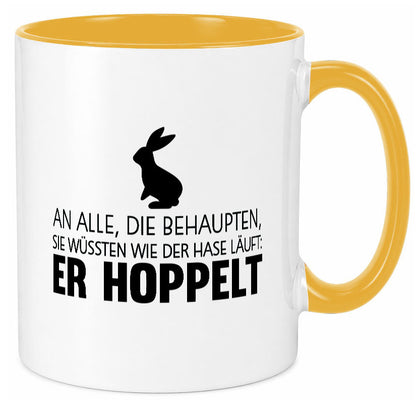 An alle die behaupten wüssten | Hasse Hoppeln lustiger Spruch Geschenk Humor Tasse