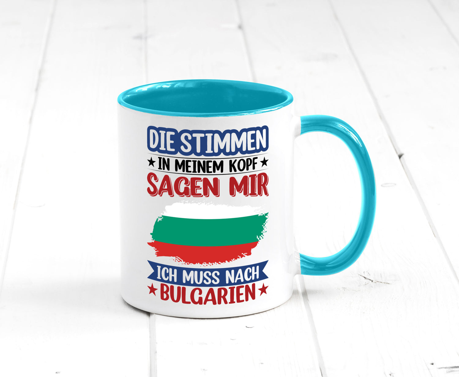 Bulgarien | Urlaub Stimmen in meinem Kopf Traumland Humor Geschenkidee Tasse
