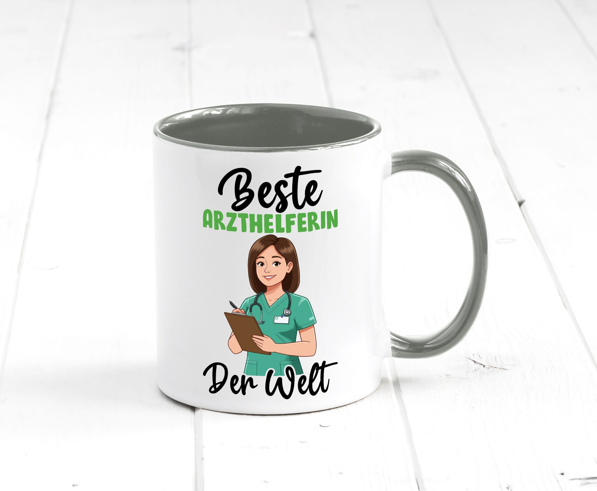 Beste Arzthelferin | Fachangestellte Medizin v2 Geschenkidee Humor Tasse