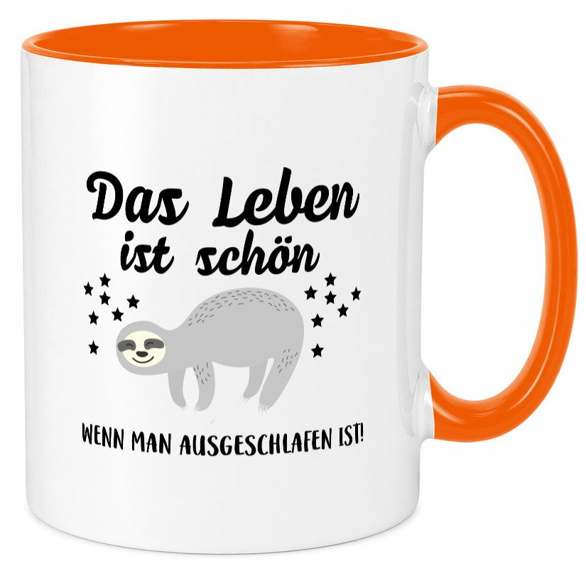 Schön ausgeschlafen | Morgenmuffel Motiv müde Geschenkidee Humor Tasse