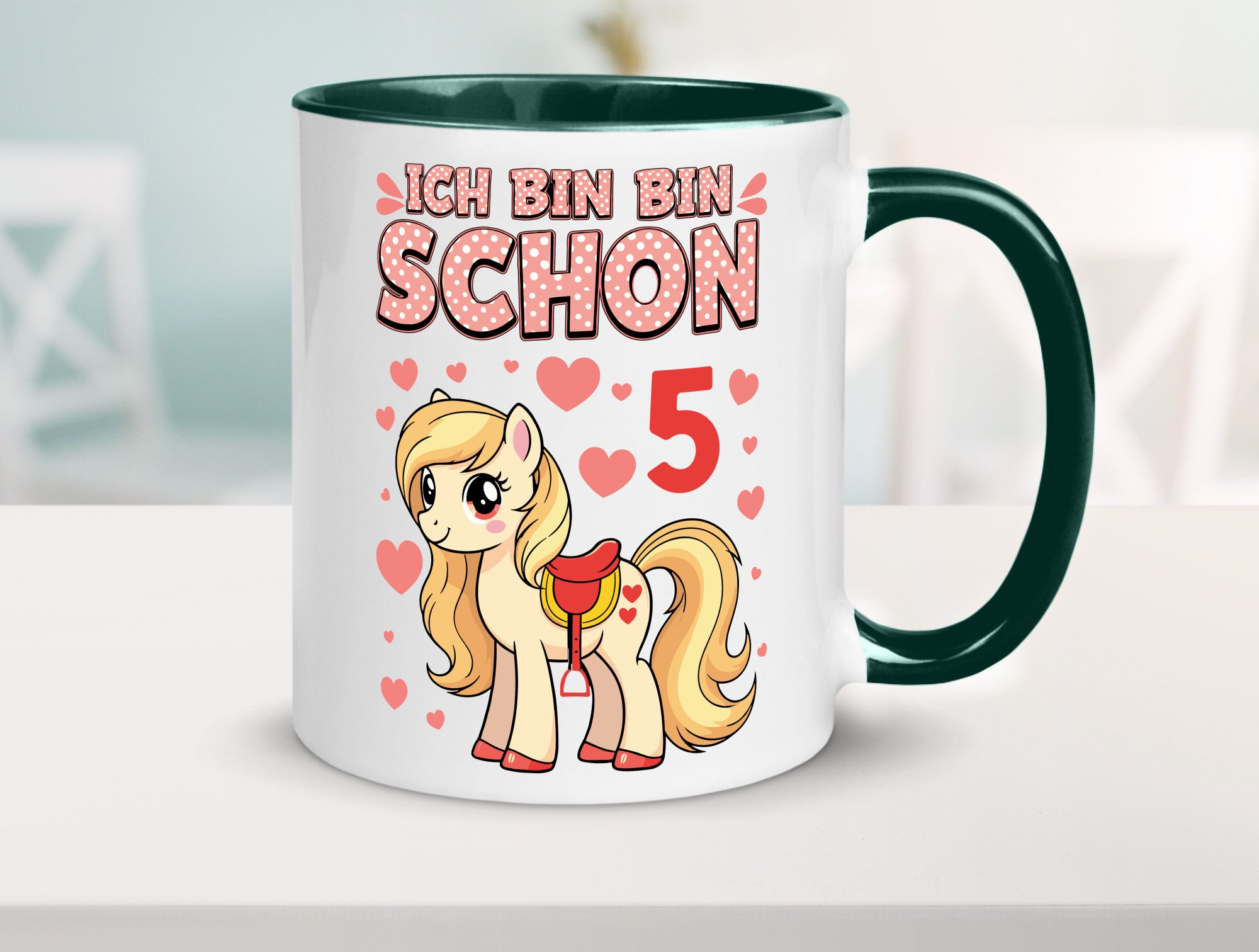 5. Geburtstag | 5 Jahre Mädchen Reiten Pony Humor Geschenkidee Tasse