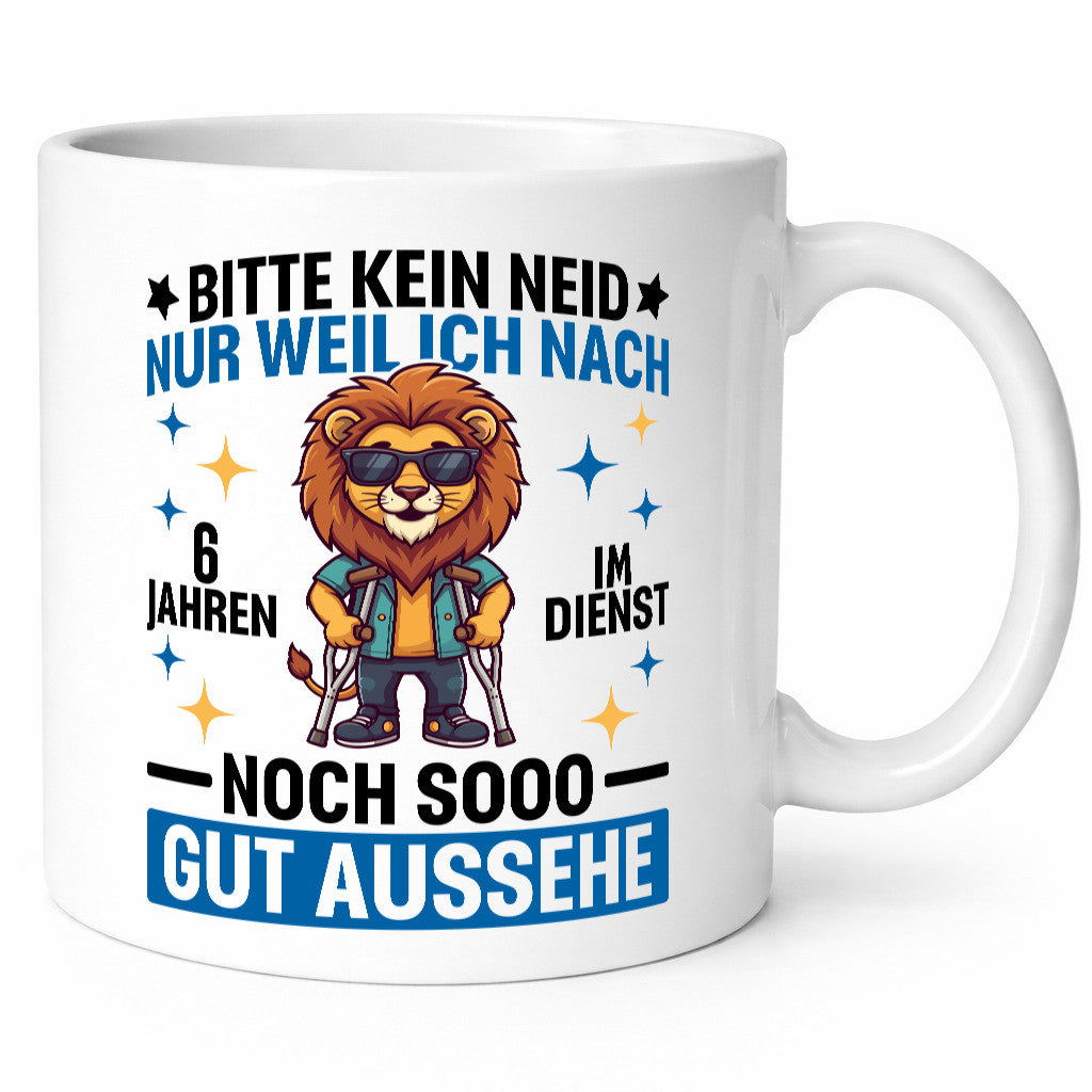 6 Jahre im Dienst | Arbeitsjubiläum Arbeit Geschenkidee Kollegen Büro Humor