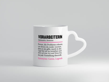 Vorarbeiterin | Spruch Kollegin Teamleiter Humor Arbeit Kollegen Büro