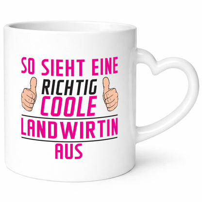 Richtig Coole Landwirtin| Bäuerin | Landwirtschaft Geschenkidee Humor Tasse