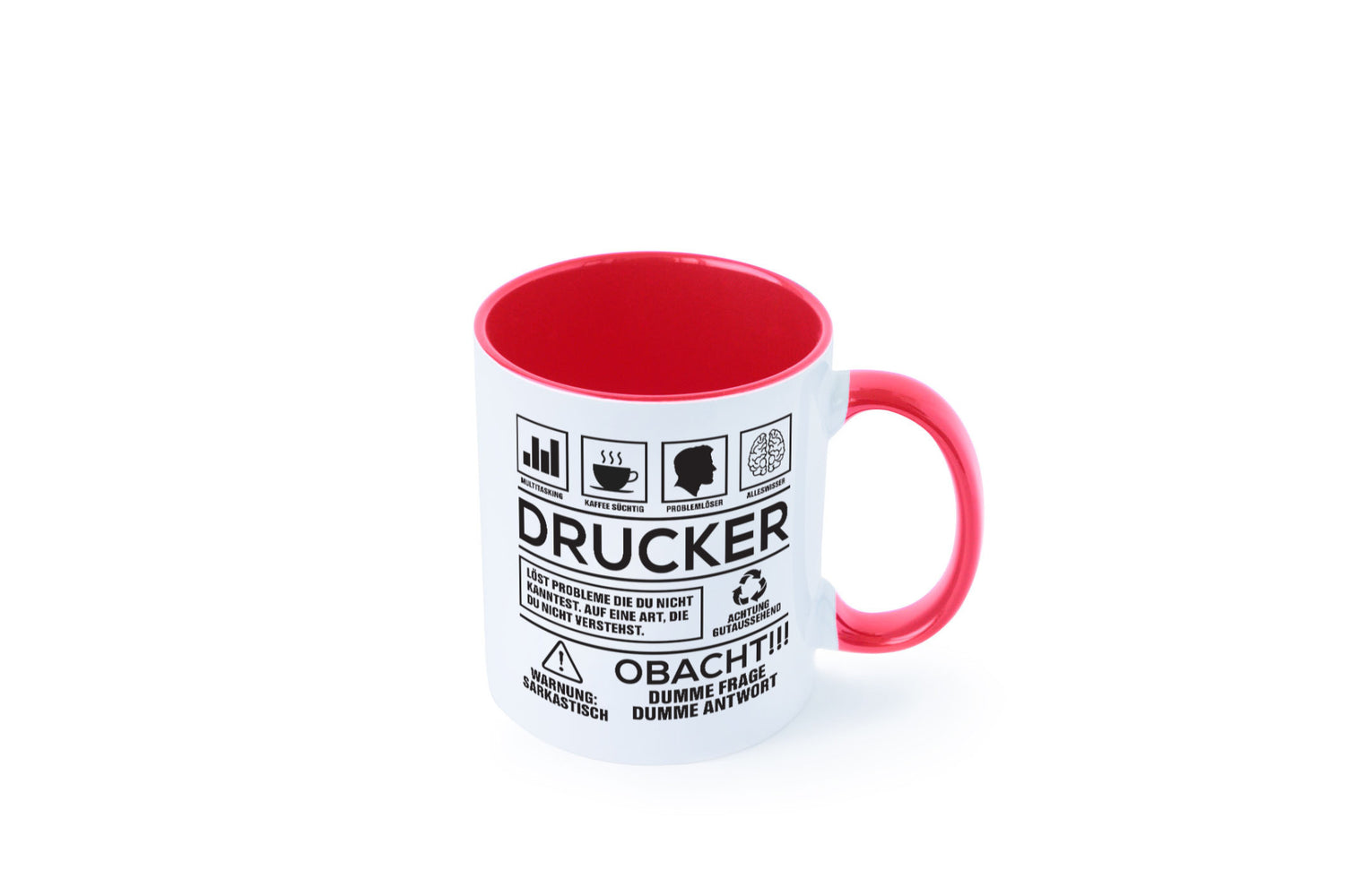 Achtung Probleme Drucker | Druckerei Print Medien Humor Geschenkidee Tasse