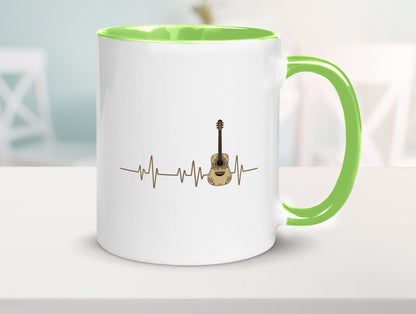 Gitarre Herzschlag | Motiv Musiker Rock Musik lustig Humor Geschenkidee