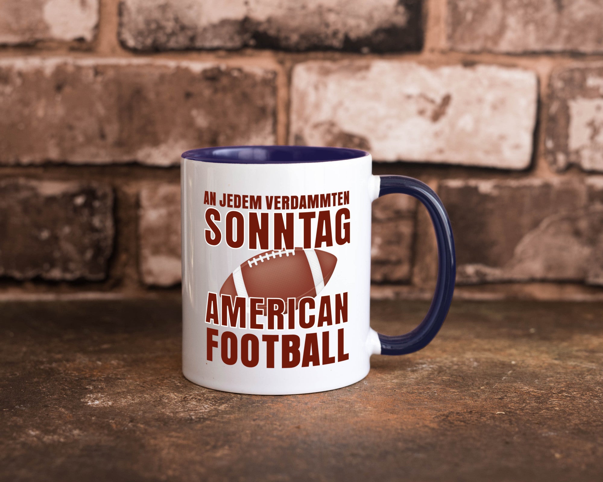 American Football | Sportfan Motiv jeden Sonntag Humor Geschenkidee Tasse