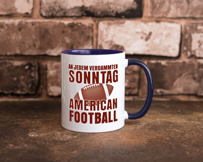 American Football | Sportfan Motiv jeden Sonntag Humor Geschenkidee Tasse