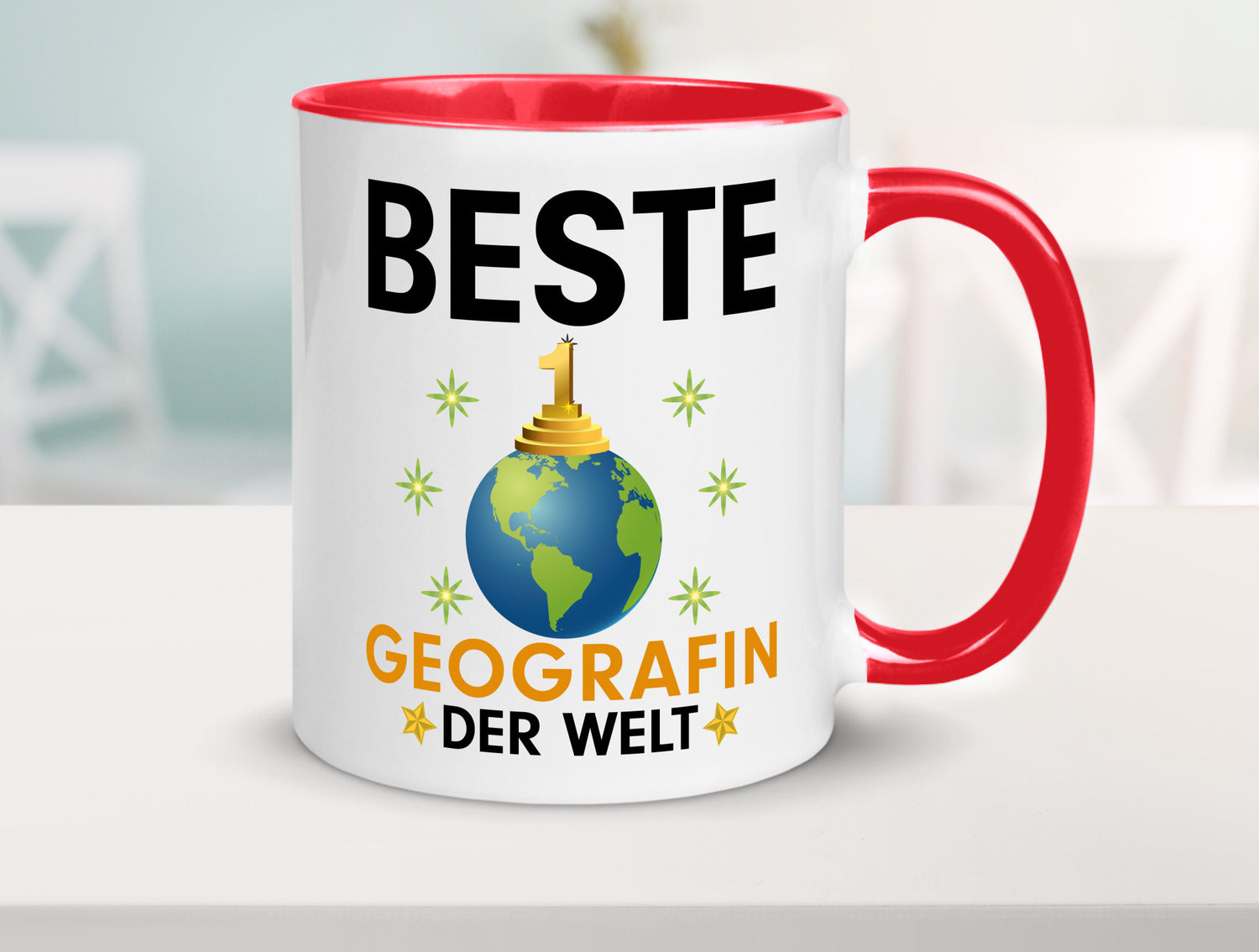 Welt Beste Geografin | Geografie lustiger Spruch Geschenk Humor Geschenkidee