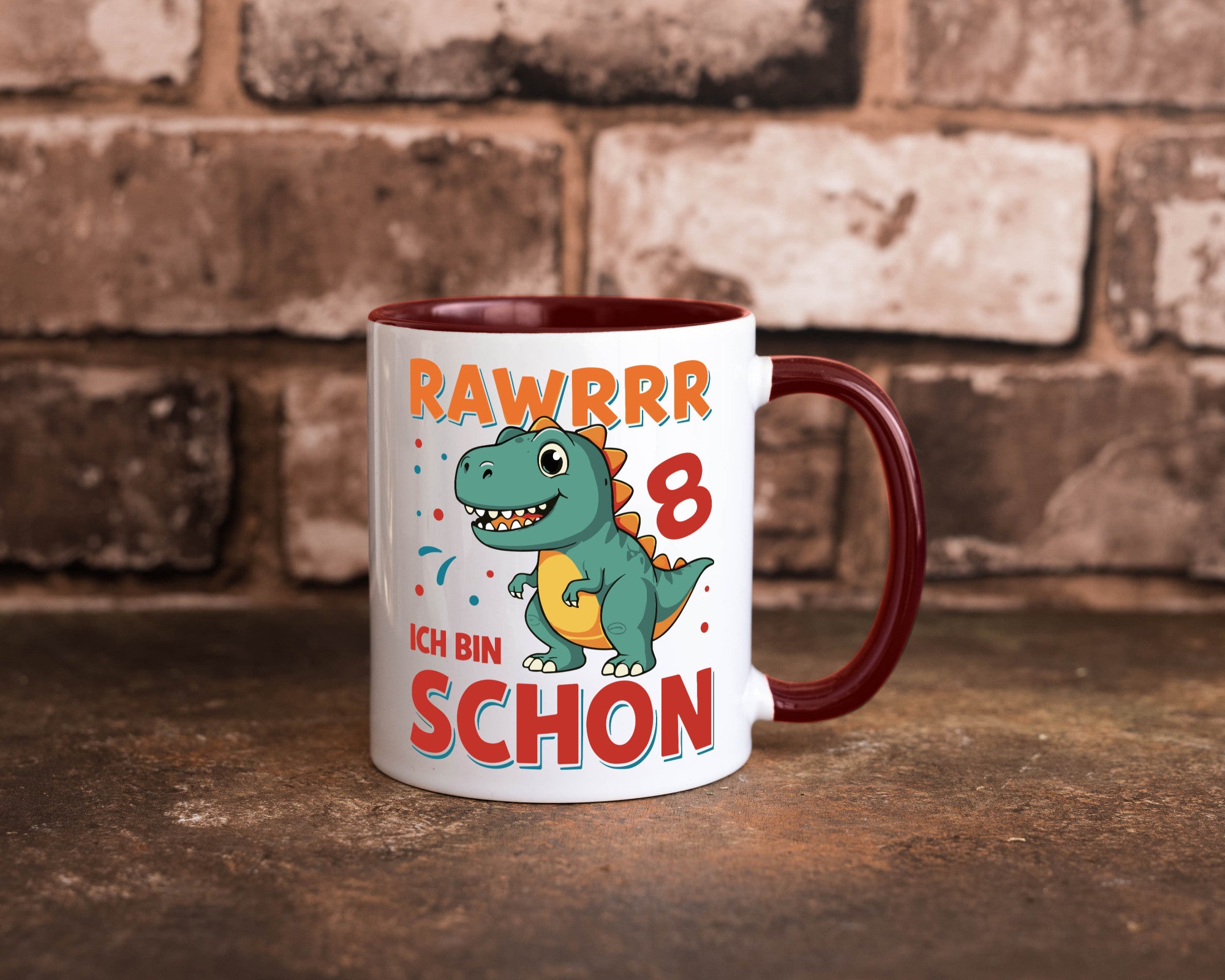 8. Geburtstag | 8 Jahre Raw ich bin schon T-Rex Geschenk Geschenkidee lustiger