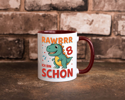 8. Geburtstag | 8 Jahre Raw ich bin schon T-Rex Geschenk Geschenkidee lustiger