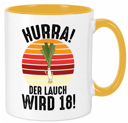 Hurra der lauch wird 18 | 18. Geburtstag Ehrentag lustiger Spruch Geschenk