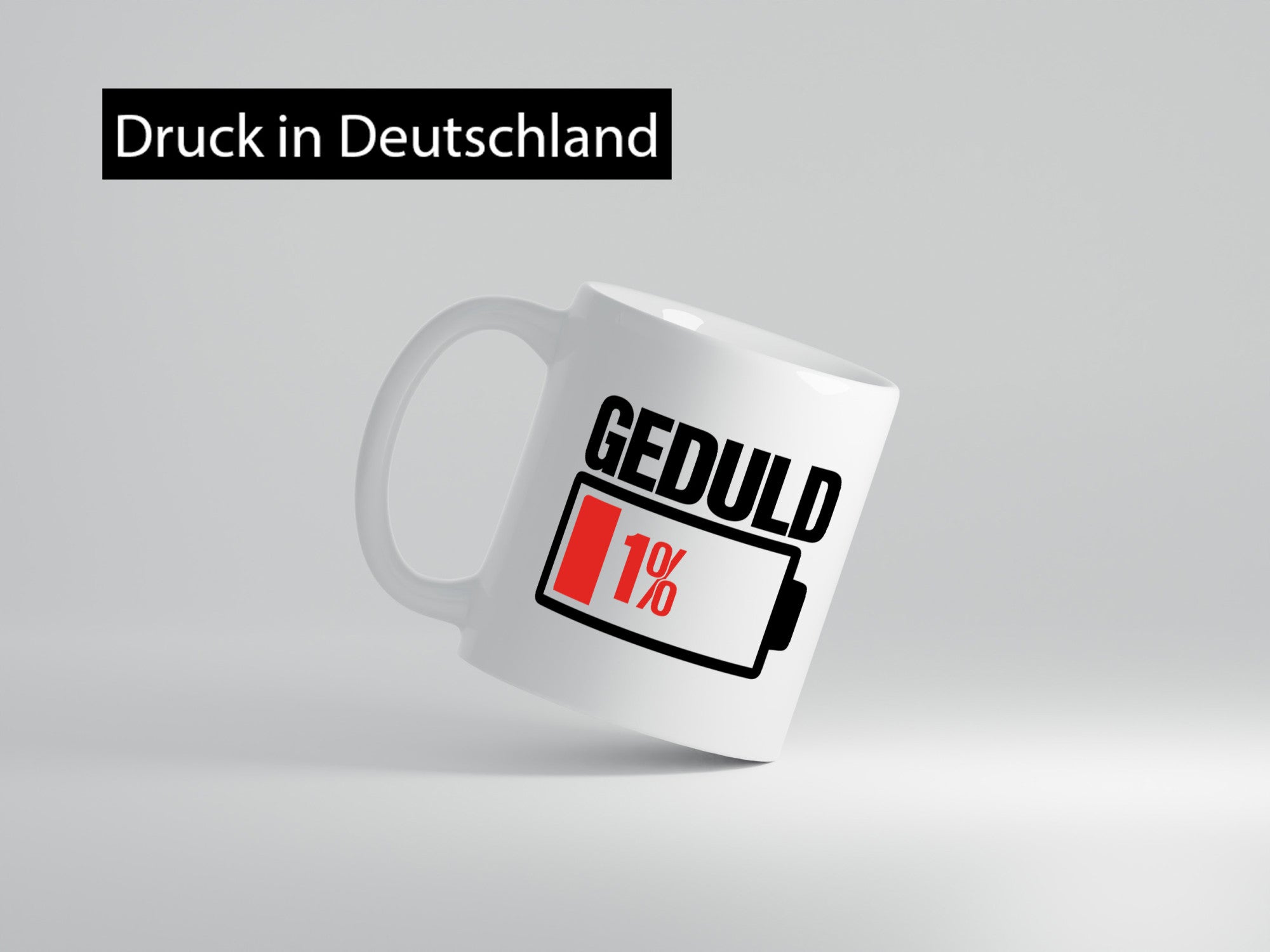 Geduld 1% | Geduldsfaden leere Batterie keine Nerven lustig Humor Geschenkidee
