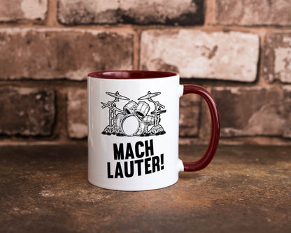 Mach lauter | Schlagzeug Band Musiker Geschenkidee Humor Tasse